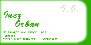 inez orban business card